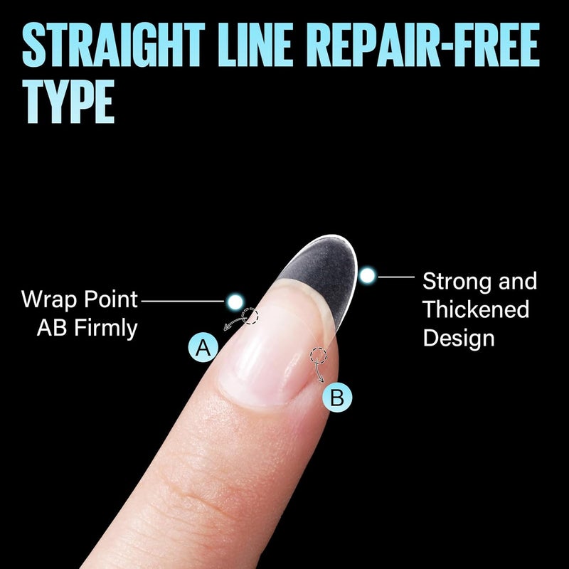 TOMICCA Short Oval Nail Tips 510Pcs Acrylic Fake Nails Full Matte, 12 Sizes No C Curve Nail Tips Half Cover for Salon DIY Nail art - Image 2